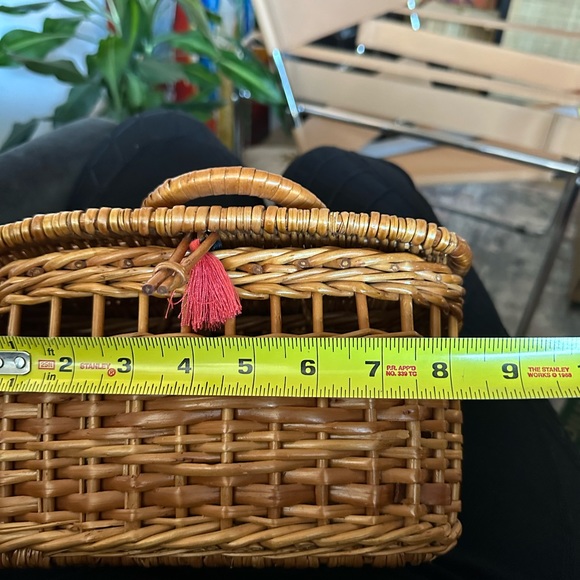 Vintage Bamboo straw bag - Picture 5 of 5